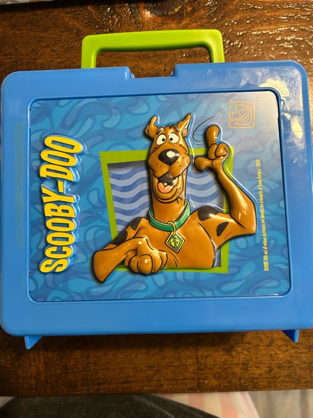 VTG Scooby-Doo Plastic Lunch Box 2003 Hanna Barbera Raised Face Textured RARE